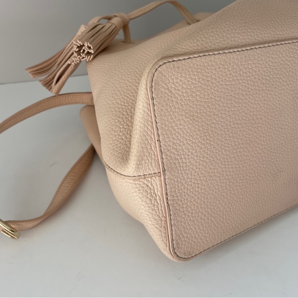 Tory Burch Light Nude Pink Bucket Bag Crossbody Purse - Picture 8 of 16